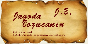 Jagoda Božučanin vizit kartica